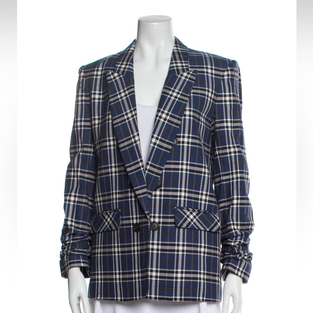 New with tags Veronica Beard plaid blue blazer size 12